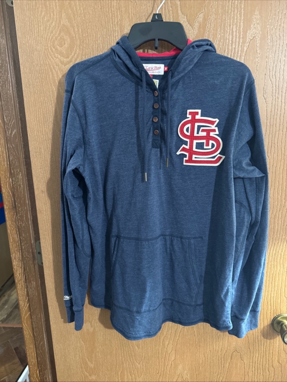 Mitchell & Ness Cooperstown Collection St Louis Cardinals Blue Hoodie Medium